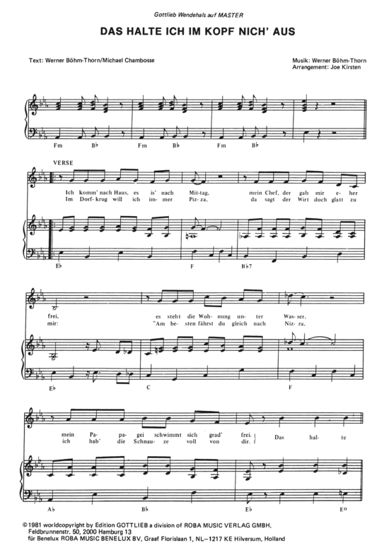 Produktbild zu: Das halte ich im Kopf nich' aus Gottlieb Wendehals