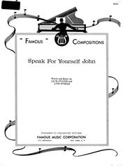 cover: Speak For Yourself John, Jack Fulton