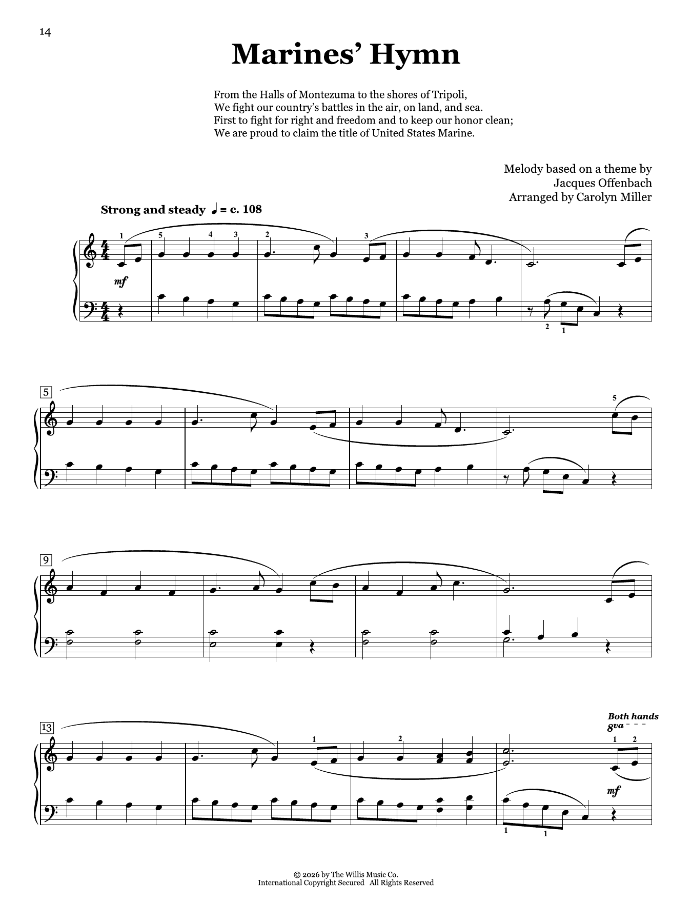 Produktbild zu: Marines' Hymn (arr. Carolyn Miller)