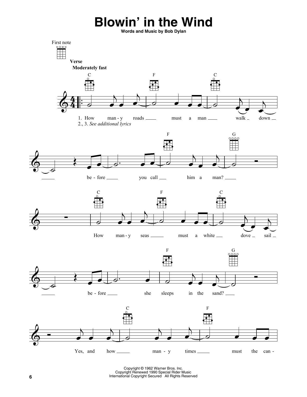 Produktgalerie: Seite 1 von 1 Blowin' In The Wind, Bob Dylan, Banjo