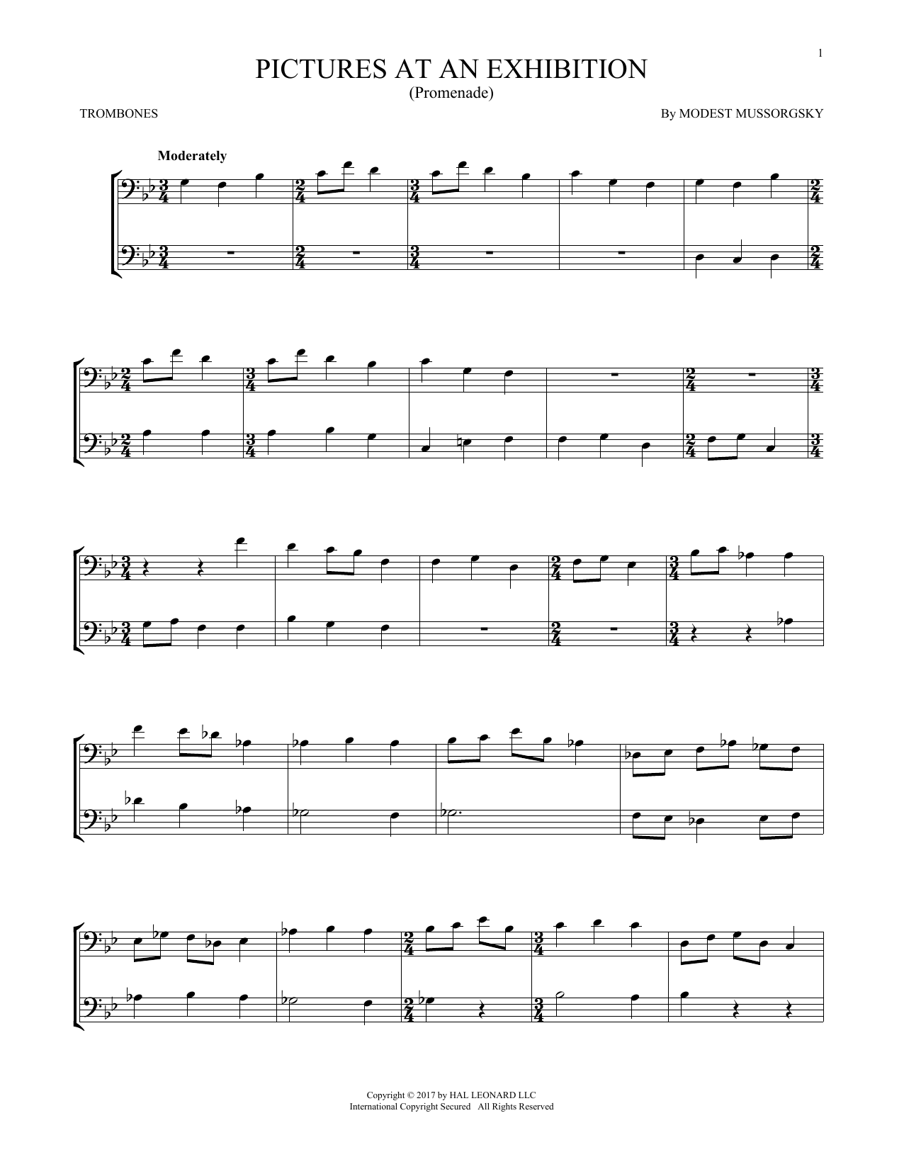 Product gallery: Page 1 of 1 Pictures At An Exhibition (Theme), Modest Mussorgsky