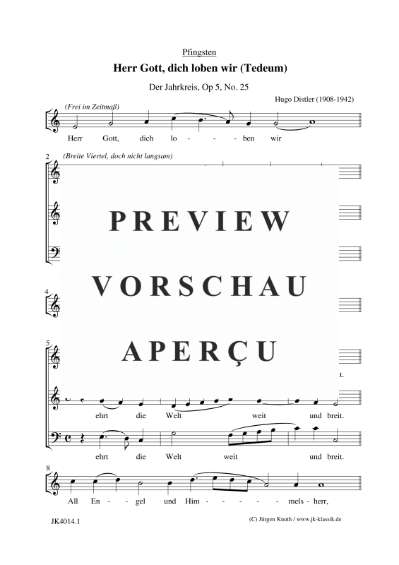 gallery: Herr Gott, dich loben wir - Tedeum, , (Gemischter Chor)