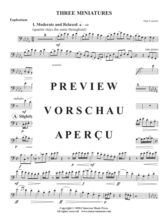 Product gallery: Page 17 of 21 Three Miniatures , , (euphonium + piano)