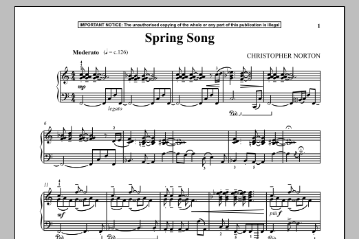 Product gallery: Page 1 of 1 Spring Song, Christopher Norton