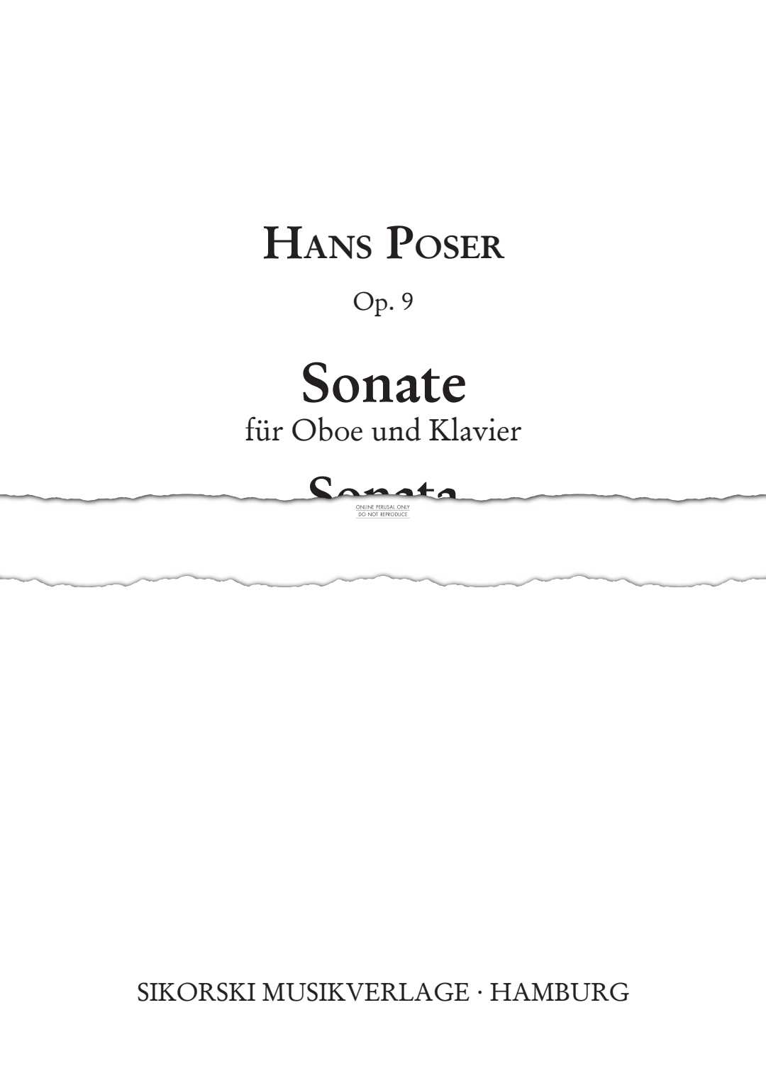 Product picture to: Sonata for Oboe and Piano