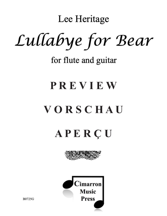 Product gallery: Page 2 of 10 Lullabye for Bear , , (flute and guitar)