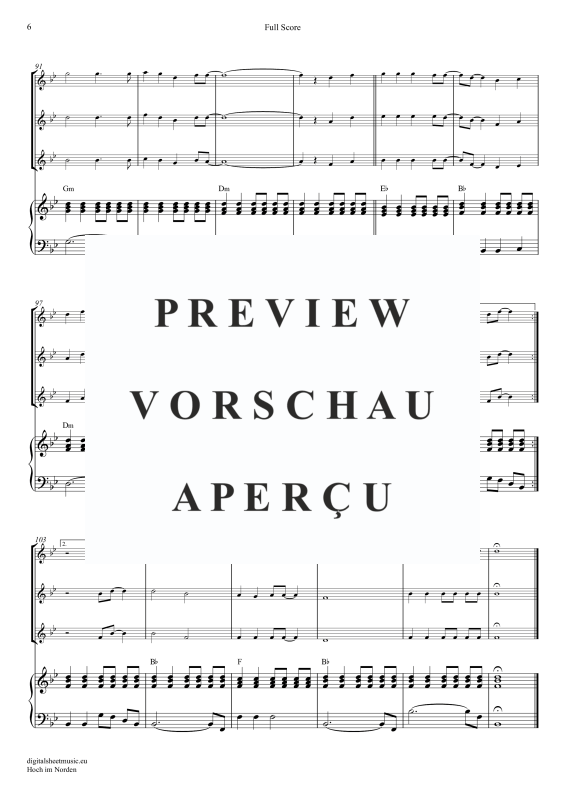 Produktgalerie: Seite 7 von 11 Hoch im Norden, Santiano, (Flöten Trio + Klavier)