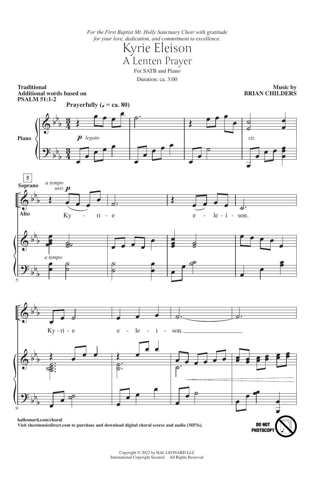Produktbild zu: Kyrie Eleison (A Lenten Prayer)