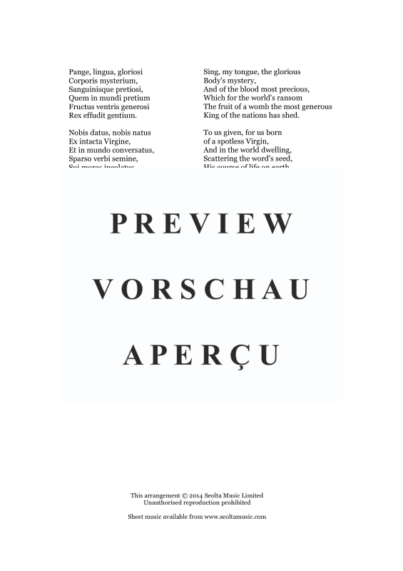 Produktgalerie: Seite 3 von 11 Pange Lingua (motet on Gregorian theme), , Gemischter Chor