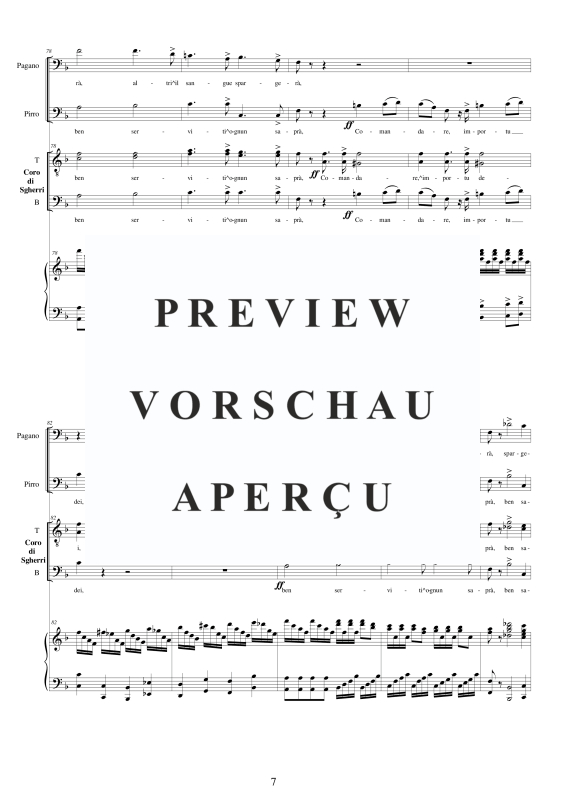 Produktgalerie: Seite 8 von 11 I Lombardi - (Act 1-V) Di perigli è piena l'opra, , Männerchor TBB und Klavier