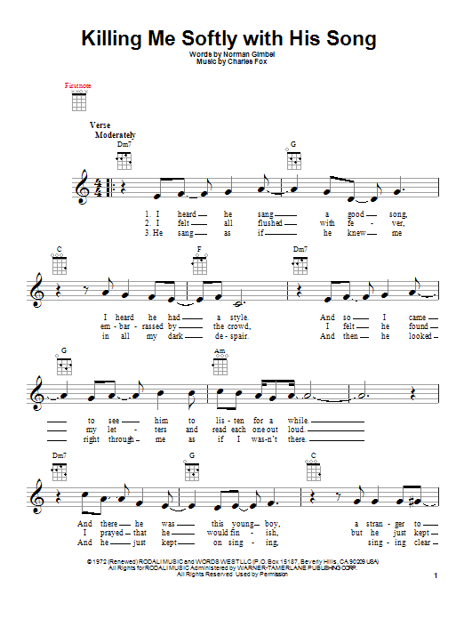 Product gallery: Page 1 of 1 Killing Me Softly With His Song, Roberta Flack