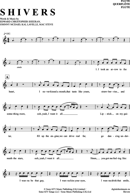 Product picture to: Shivers Ed Sheeran