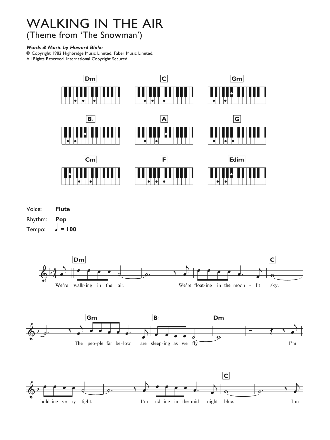 Produktgalerie: Seite 1 von 1 Walking In The Air (theme from The Snowman), Howard Blake, Klavier