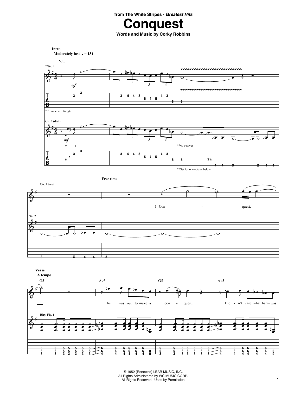 Produktgalerie: Seite 1 von 1 Conquest, The White Stripes, Gitarre