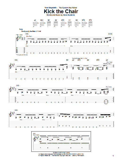 Produktgalerie: Seite 1 von 1 Kick The Chair, Megadeth, Gitarre