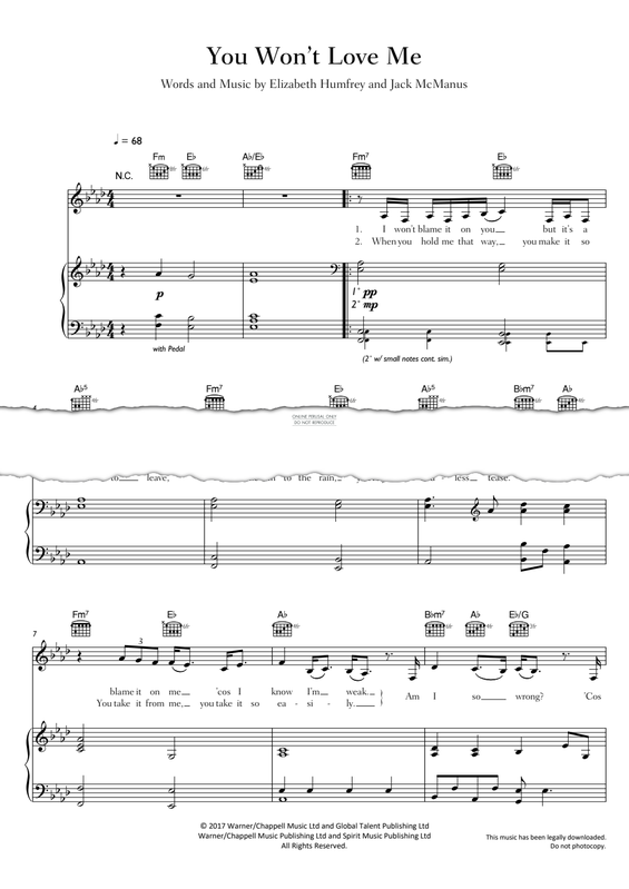 Produktgalerie: Seite 1 von 1 You Won't Love Me, Betsy, Gesang, Gitarre, Klavier