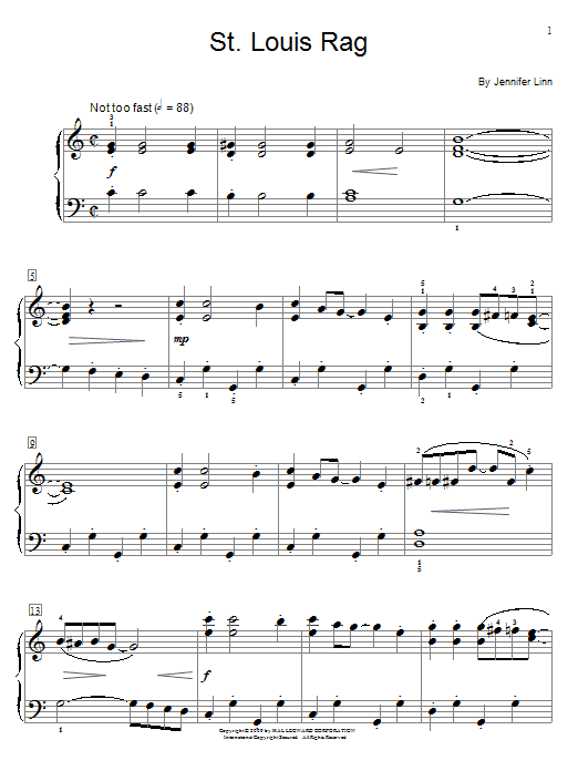 Produktbild zu:  St. Louis Rag - Jennifer Linn