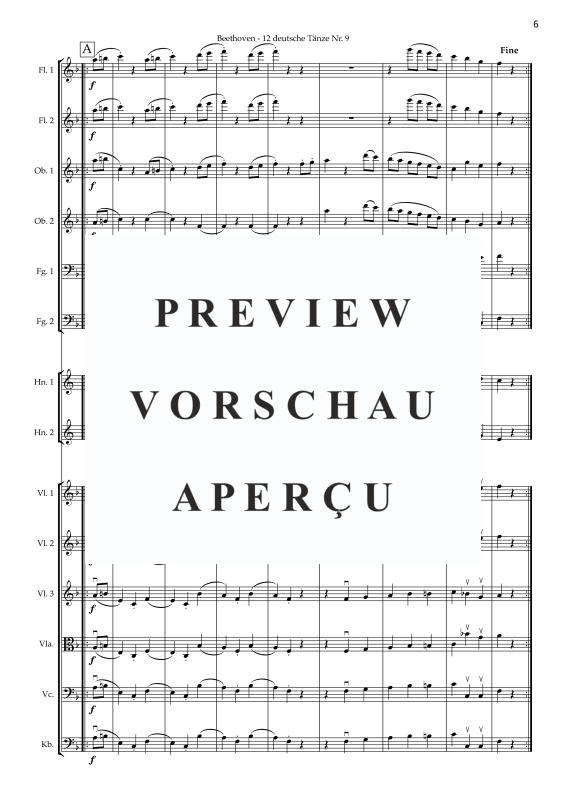Produktgalerie: Seite 8 von 11 Deutscher Tanz Nr. 9, , Jugendkammerorchester