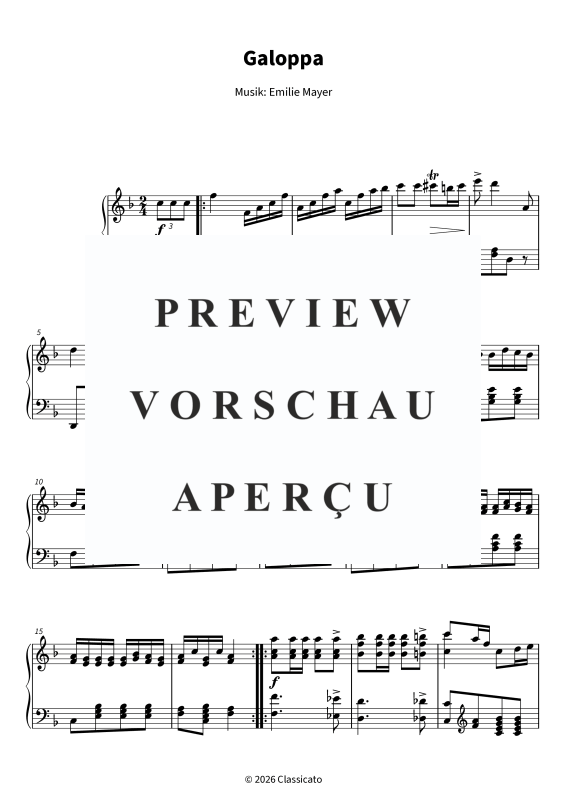 Produktgalerie: Seite 5 von 7 Galoppa - Nr. 7 aus den Neun Tänzen für Klavier, , Klavier Solo