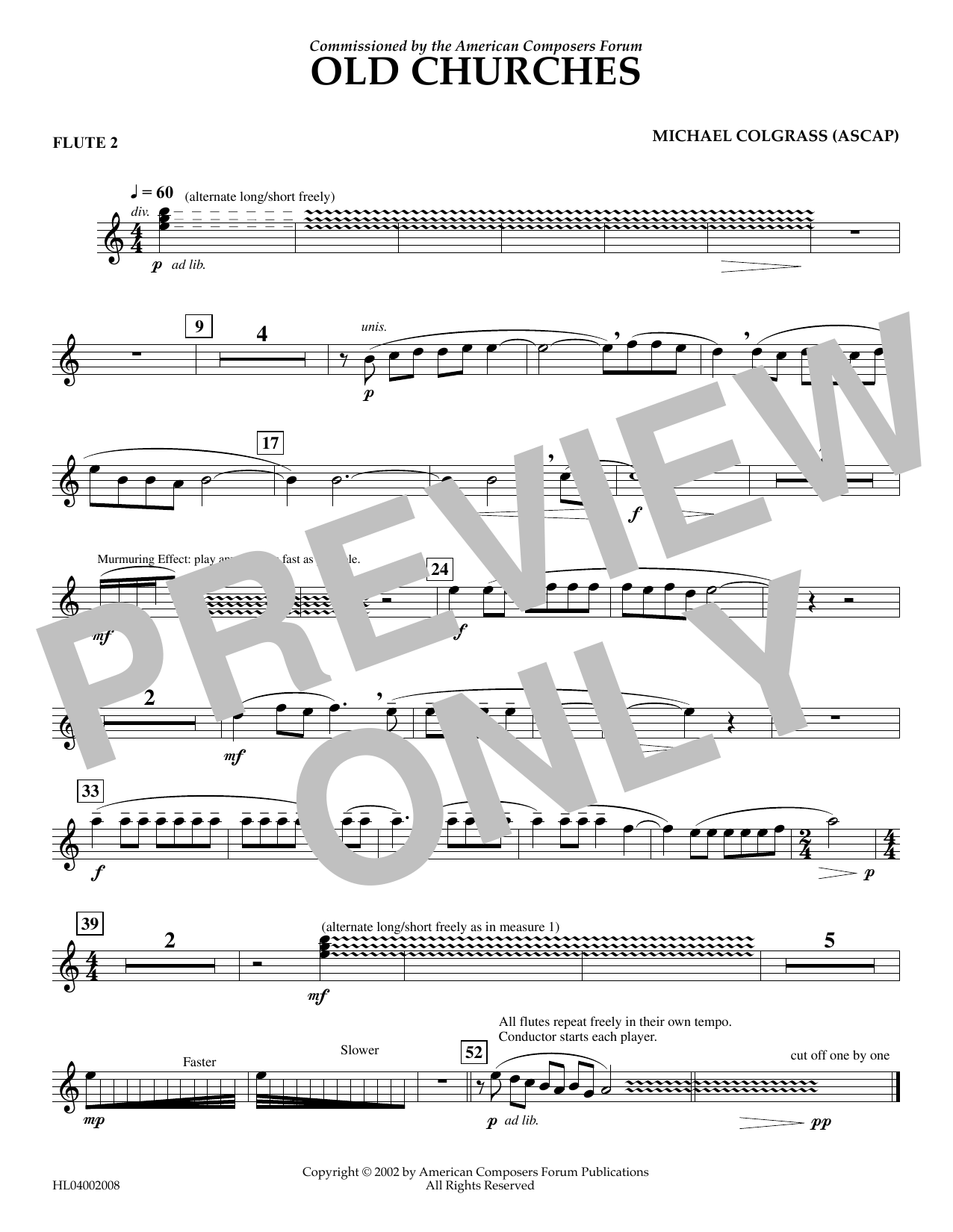 Produktbild zu: Old Churches - Flute 2