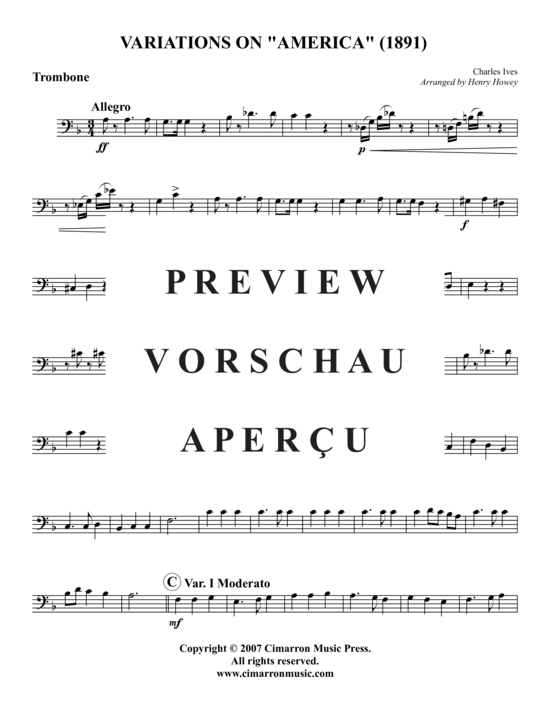 Produktgalerie: Seite 15 von 21 Variations on America , , (Blechbläserquintett)