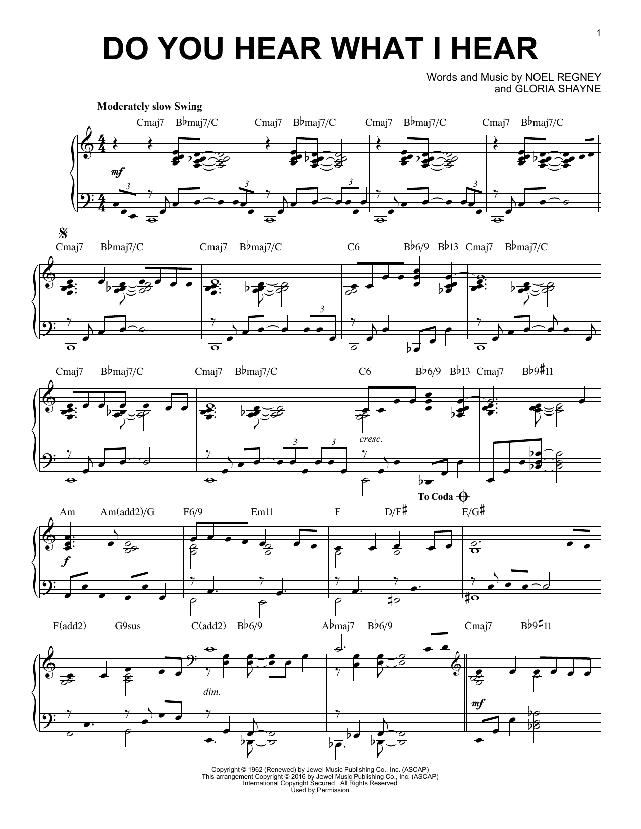 Product gallery: Page 1 of 1 Do You Hear What I Hear [Jazz version] (arr. Brent Edstrom), Noel Regney