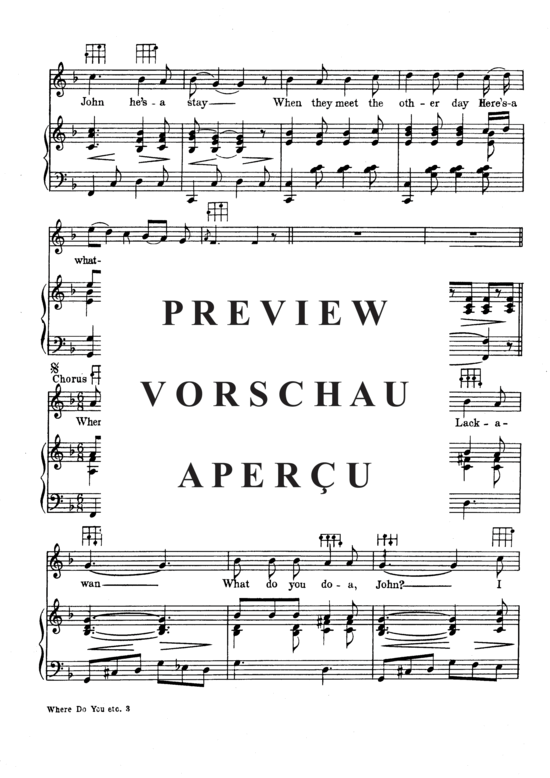 Produktgalerie: Seite 5 von 8 Where Do You Work-a John? , Popular Standard, Klavier und Gesang