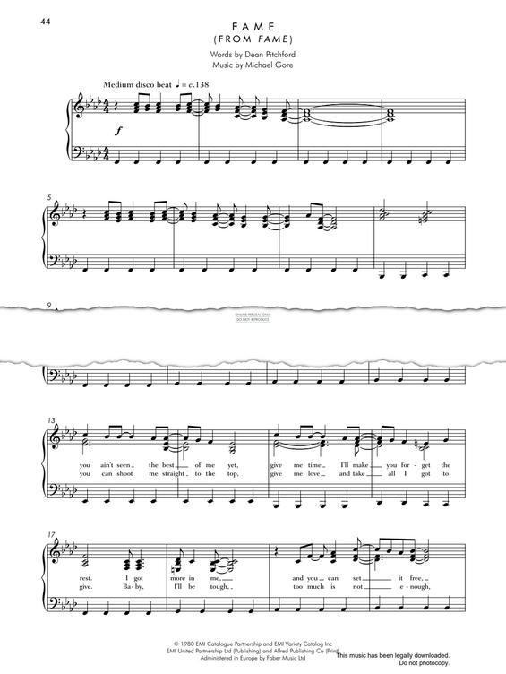 Produktbild zu: Fame (from 'Fame')