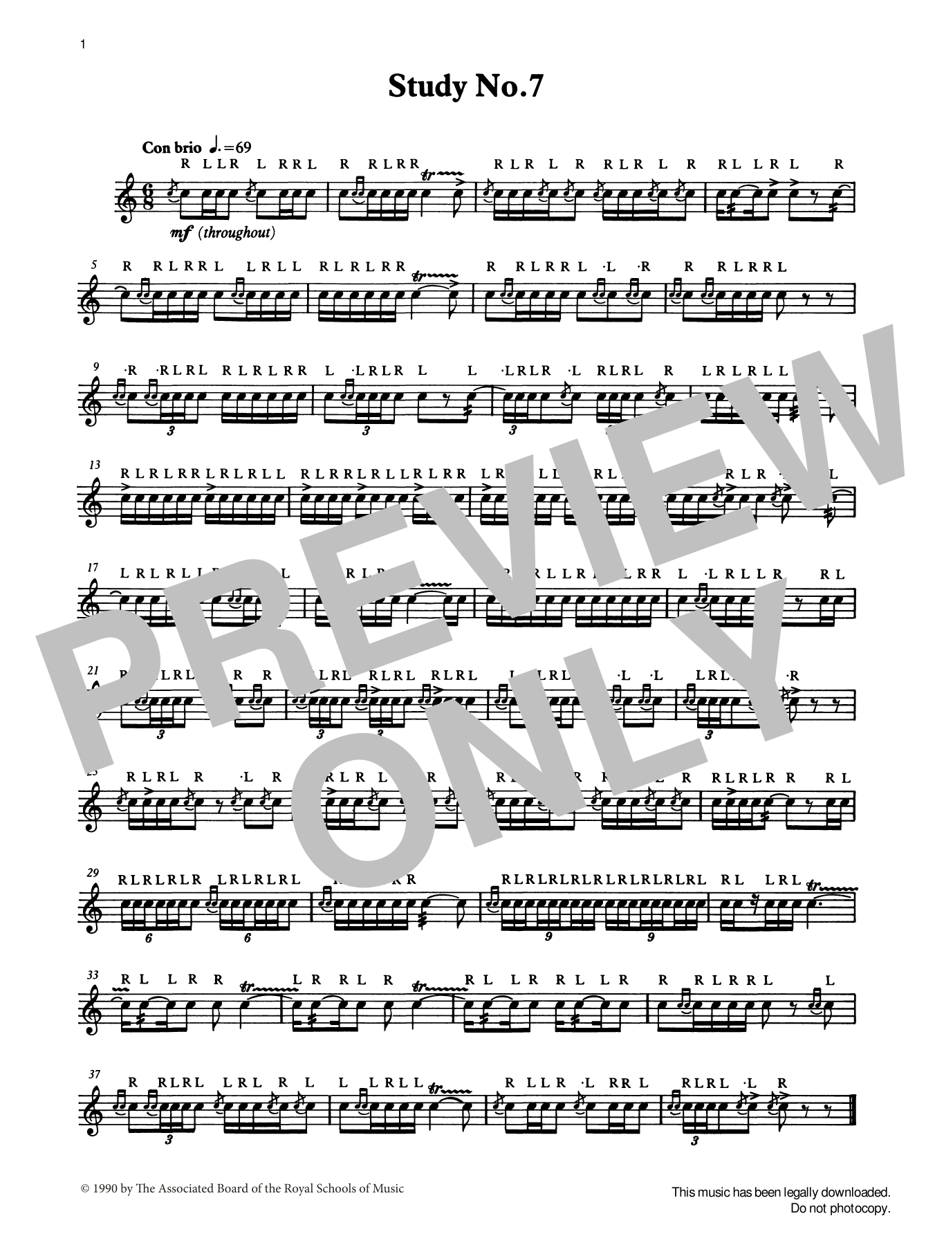 Produktgalerie: Seite 1 von 1 Study No.7 from Graded Music for Snare Drum, Book IV, Ian Wright and Kevin Hathaway, Percussion