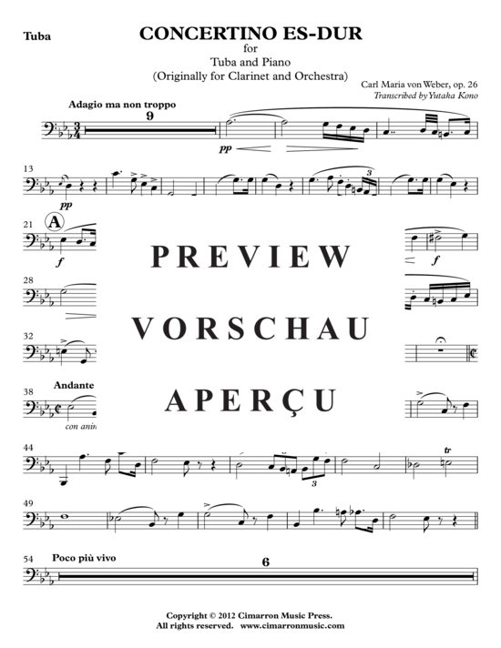 Product gallery: Page 15 of 19 Concertino Es-Dur , , (tuba + piano)