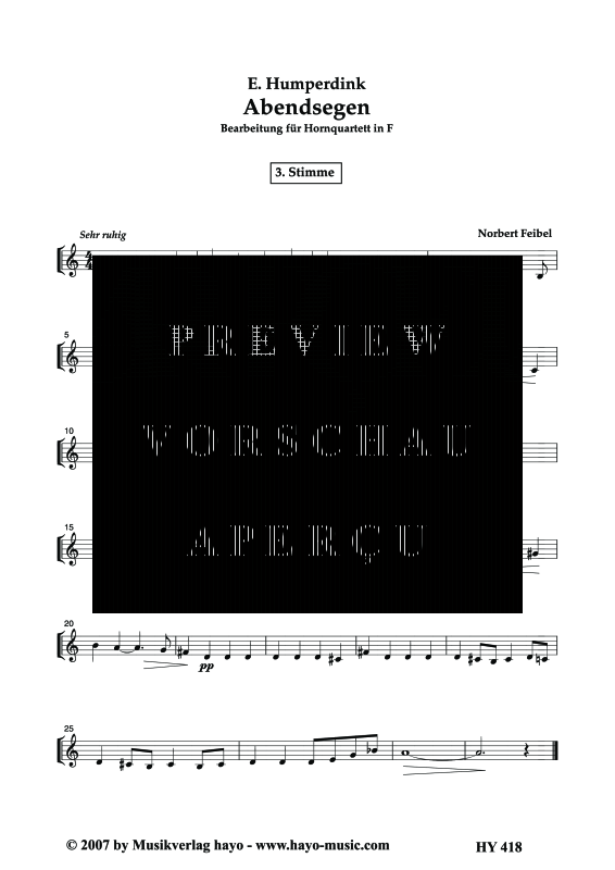 gallery: Abendsegen, , (Horn Quartett)