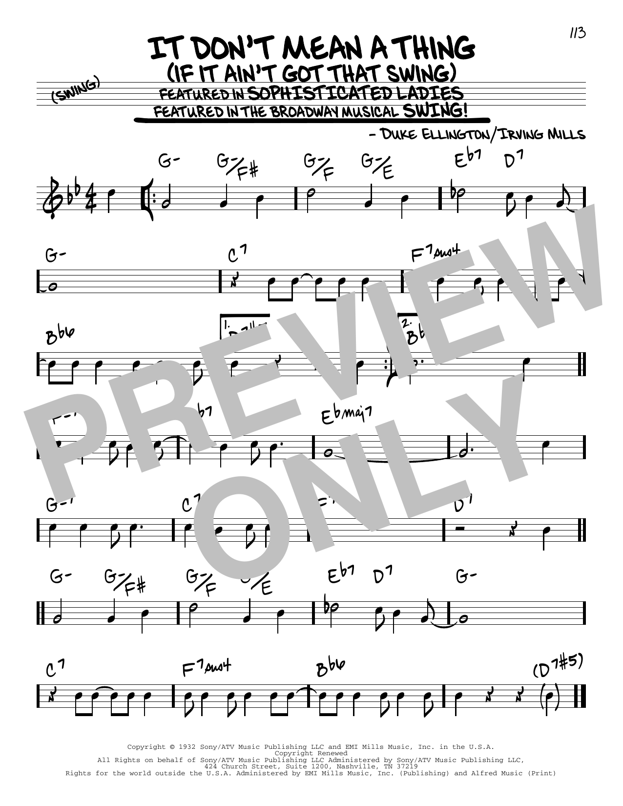 Produktbild zu: It Don't Mean A Thing (If It Ain't Got That Swing)