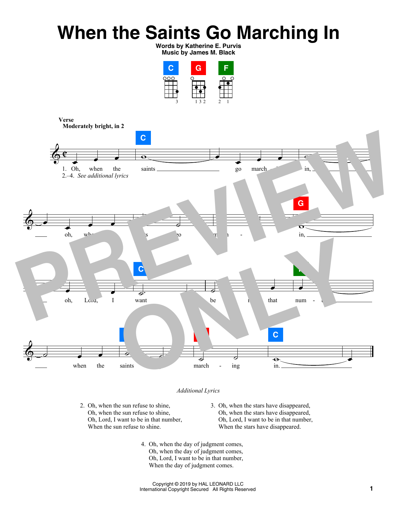 Product gallery: Page 1 of 1 When The Saints Go Marching In, Katherine E. Purvis