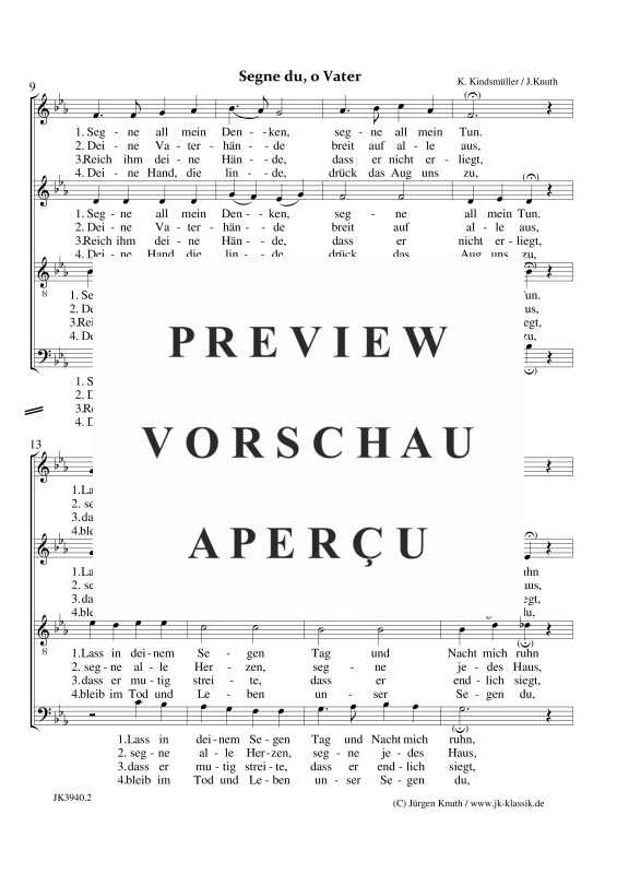 gallery: Segne du, o Vater , , (Gemischter Chor)
