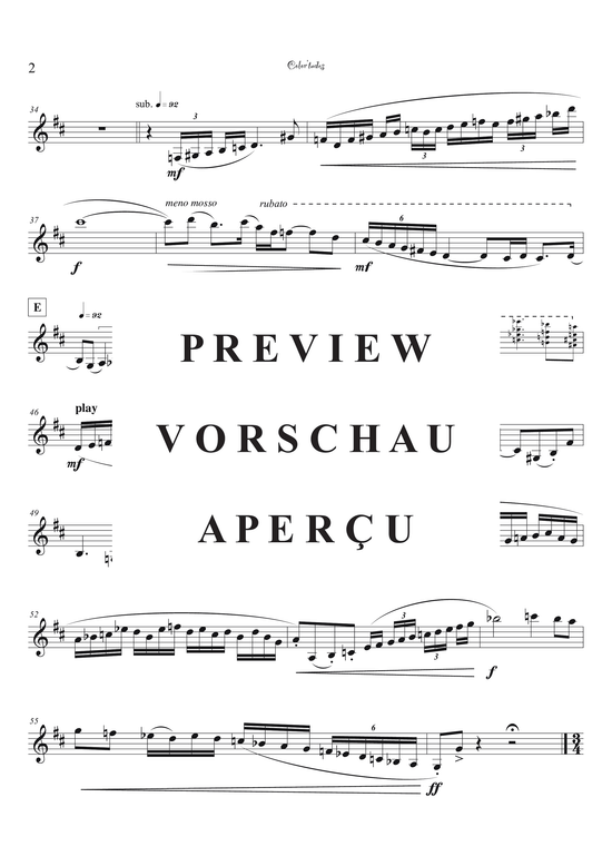 Product gallery: Page 35 of 44 Color´tudes - Five Attitudinal Colors , , (bass clarinet + piano)