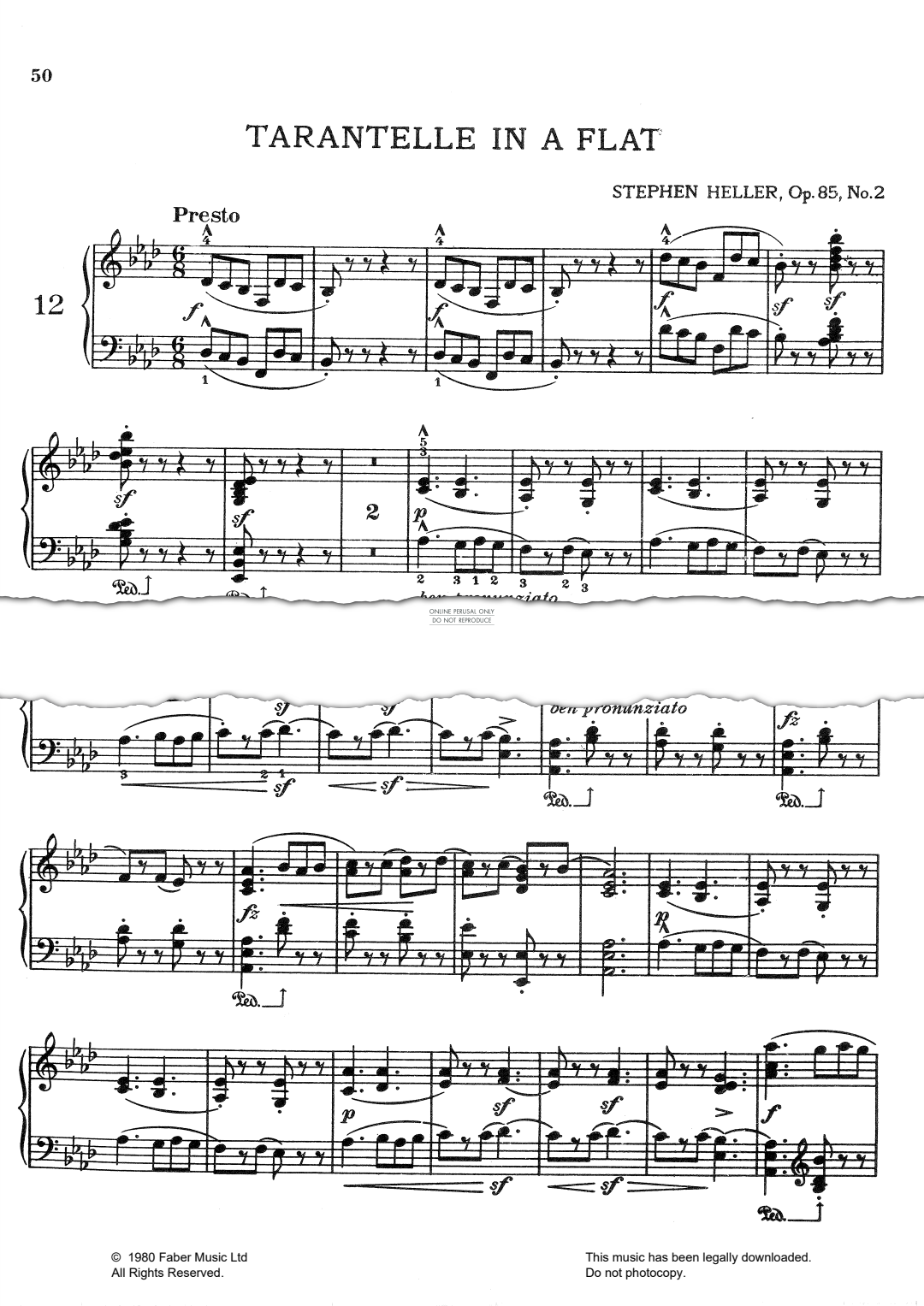 Product picture to: Tarantelle in A Flat, Op.85 No.2