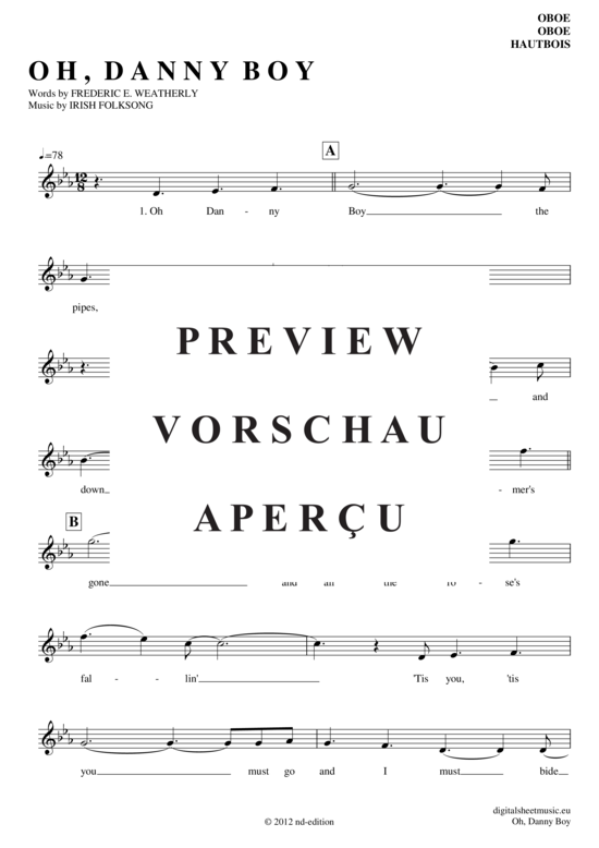 Produktgalerie: Seite 2 von 4 Oh, Danny Boy , Watson, Rebecca, (Oboe)