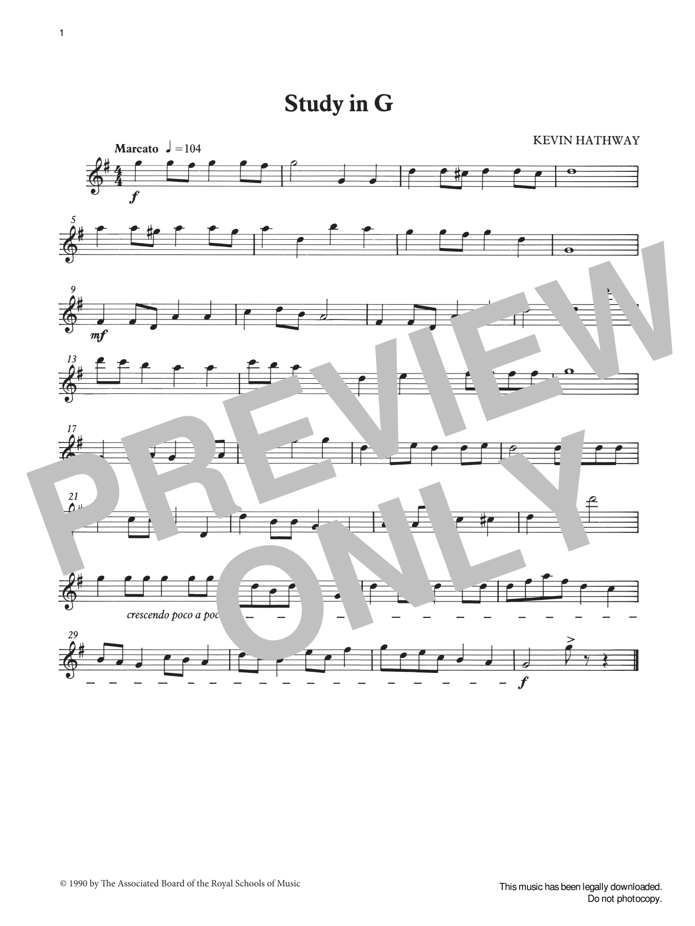Produktgalerie: Seite 1 von 1 Study in G from Graded Music for Tuned Percussion, Book I, Ian Wright and Kevin Hathaway, Percussion