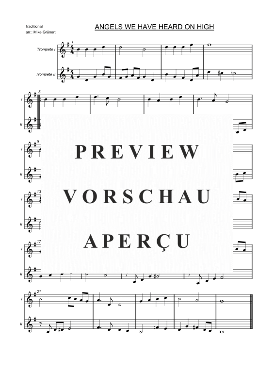 gallery: Carols in Duet, , Duette für 2 Trompeten oder Instrumente in B