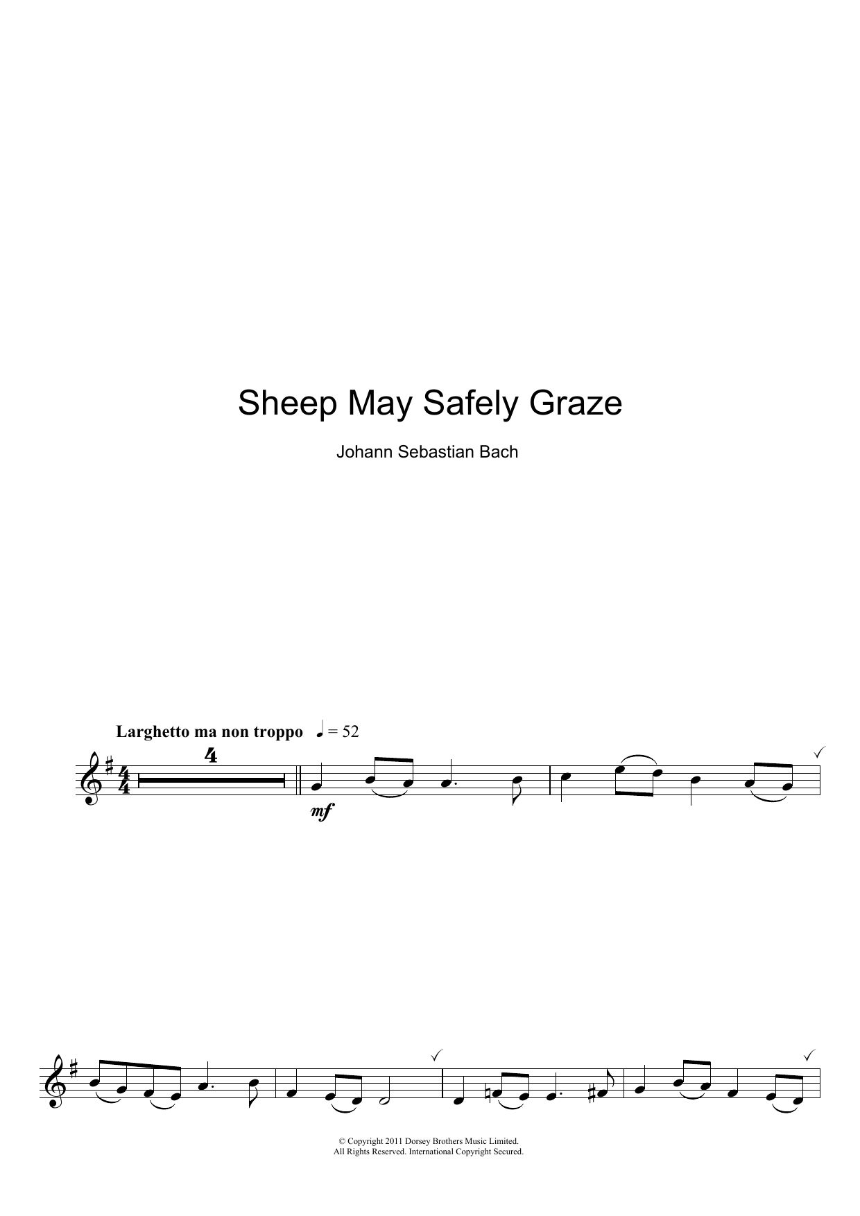 Produktgalerie: Seite 1 von 1 Sheep May Safely Graze, Johann Sebastian Bach, Klarinette