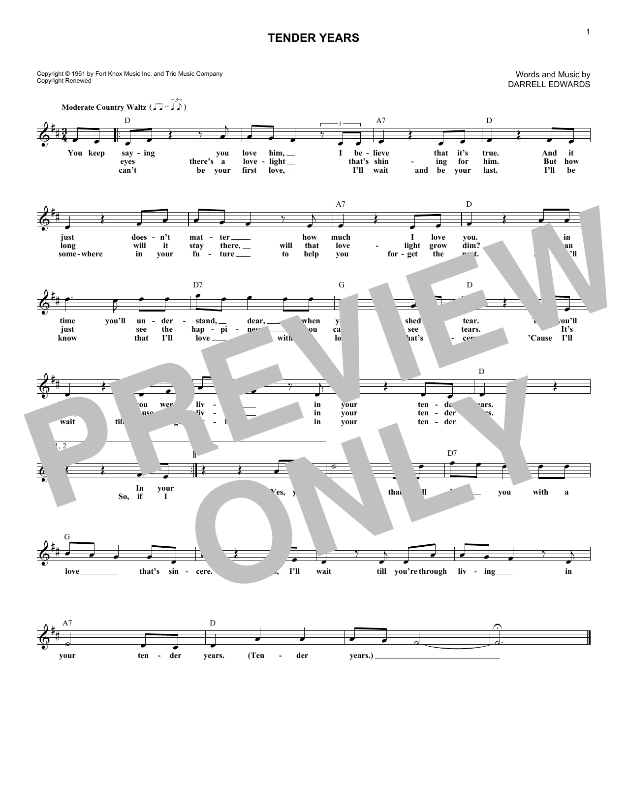 Produktbild zu: Tender Years