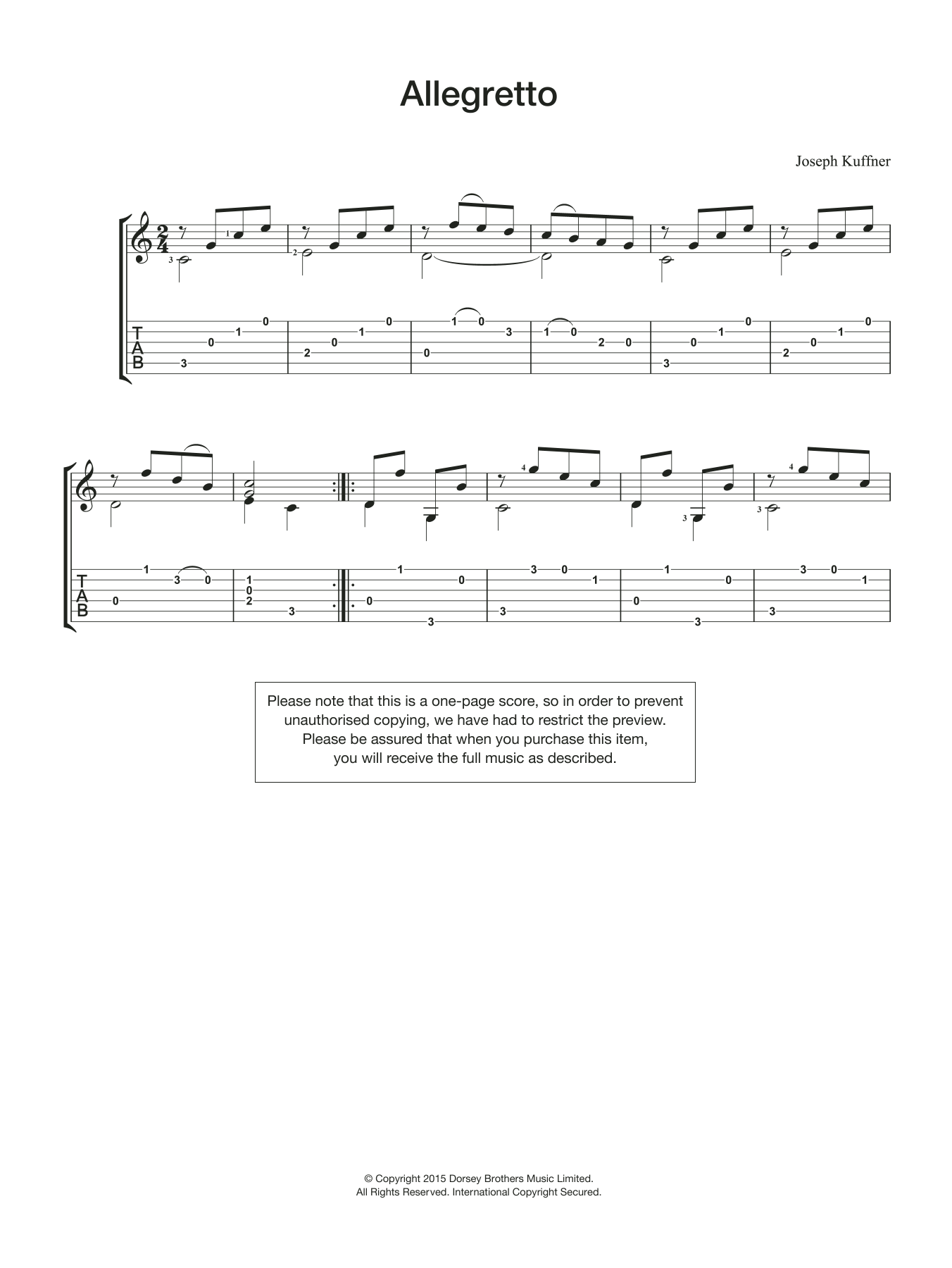 Produktbild zu: Allegretto