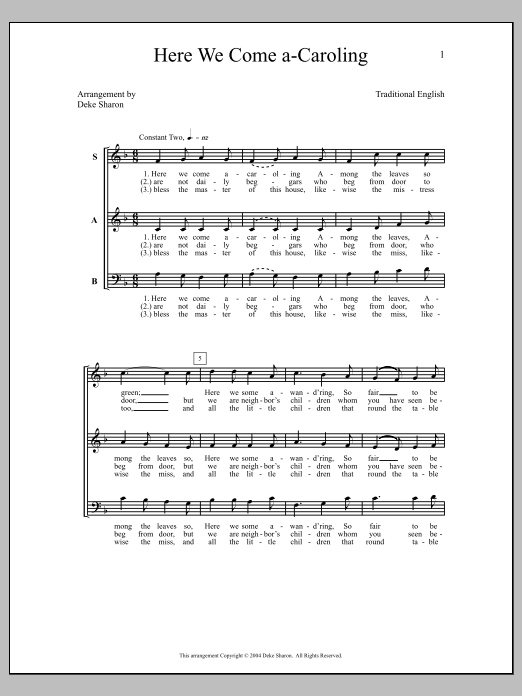 Produktbild zu: Here We Come A-Caroling