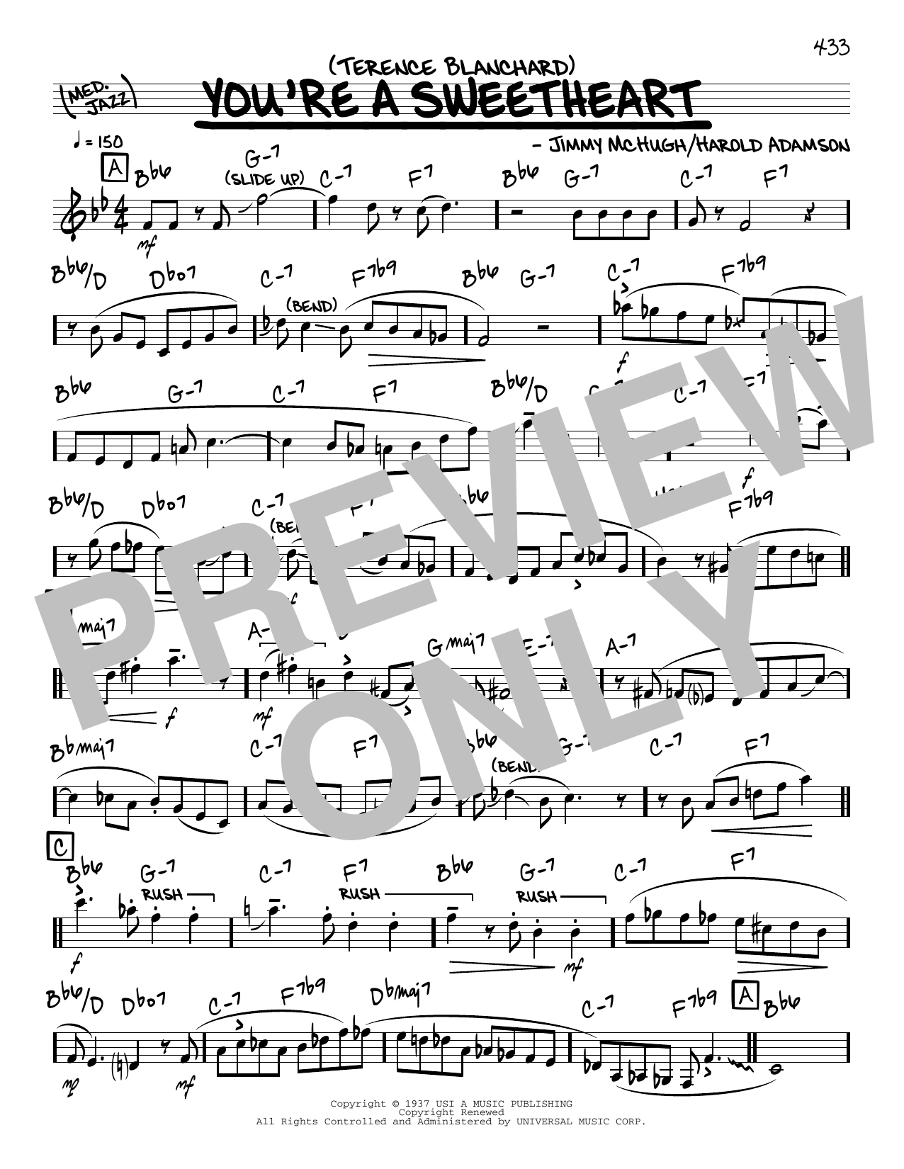 Produktbild zu: You're A Sweetheart (solo only)