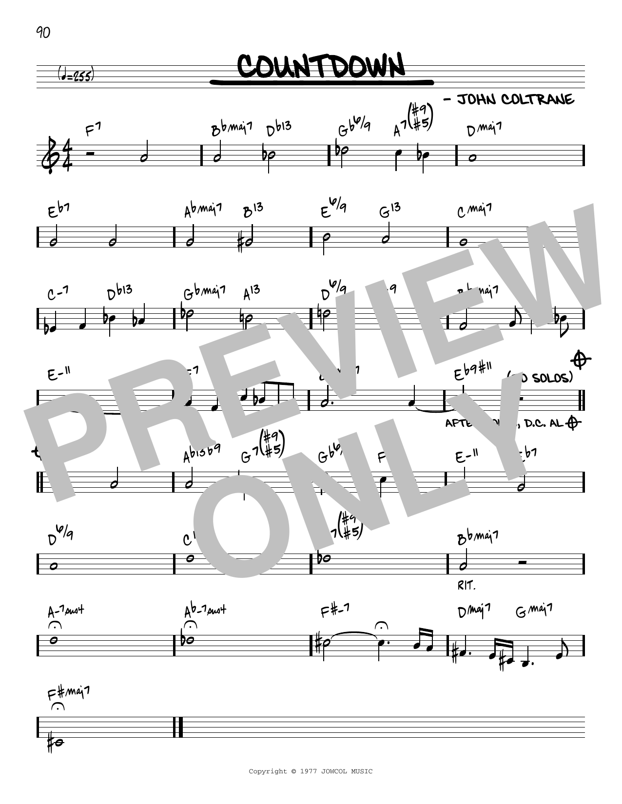 Produktbild zu:  Countdown [Reharmonized version] (arr. Jack Grassel) - John Coltrane