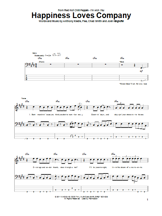 Produktgalerie: Seite 1 von 1 Happiness Loves Company, Red Hot Chili Peppers, E-Bass