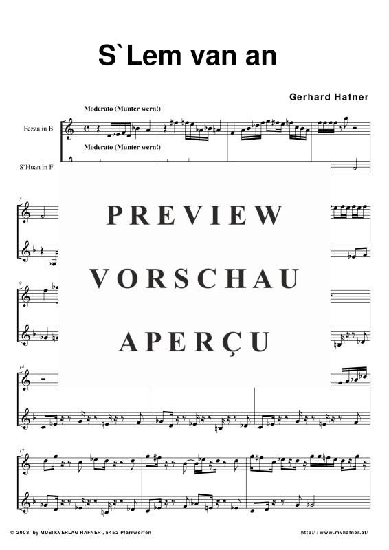 Produktgalerie: Seite 6 von 11 S`Lem van an, , (Duett Trompete in B und Horn in F)