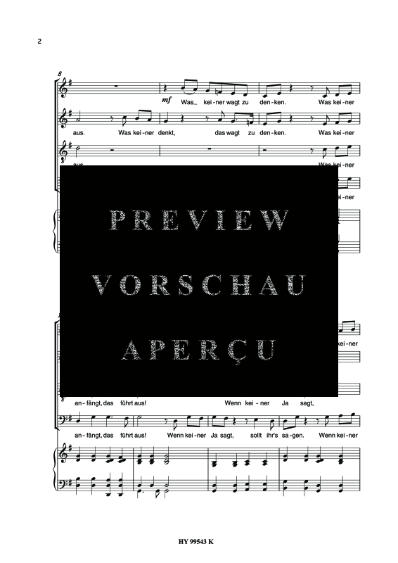 gallery: Was keiner wagt - Courage, , (Gemischter Chor und Klavier - Klavierpartitur)