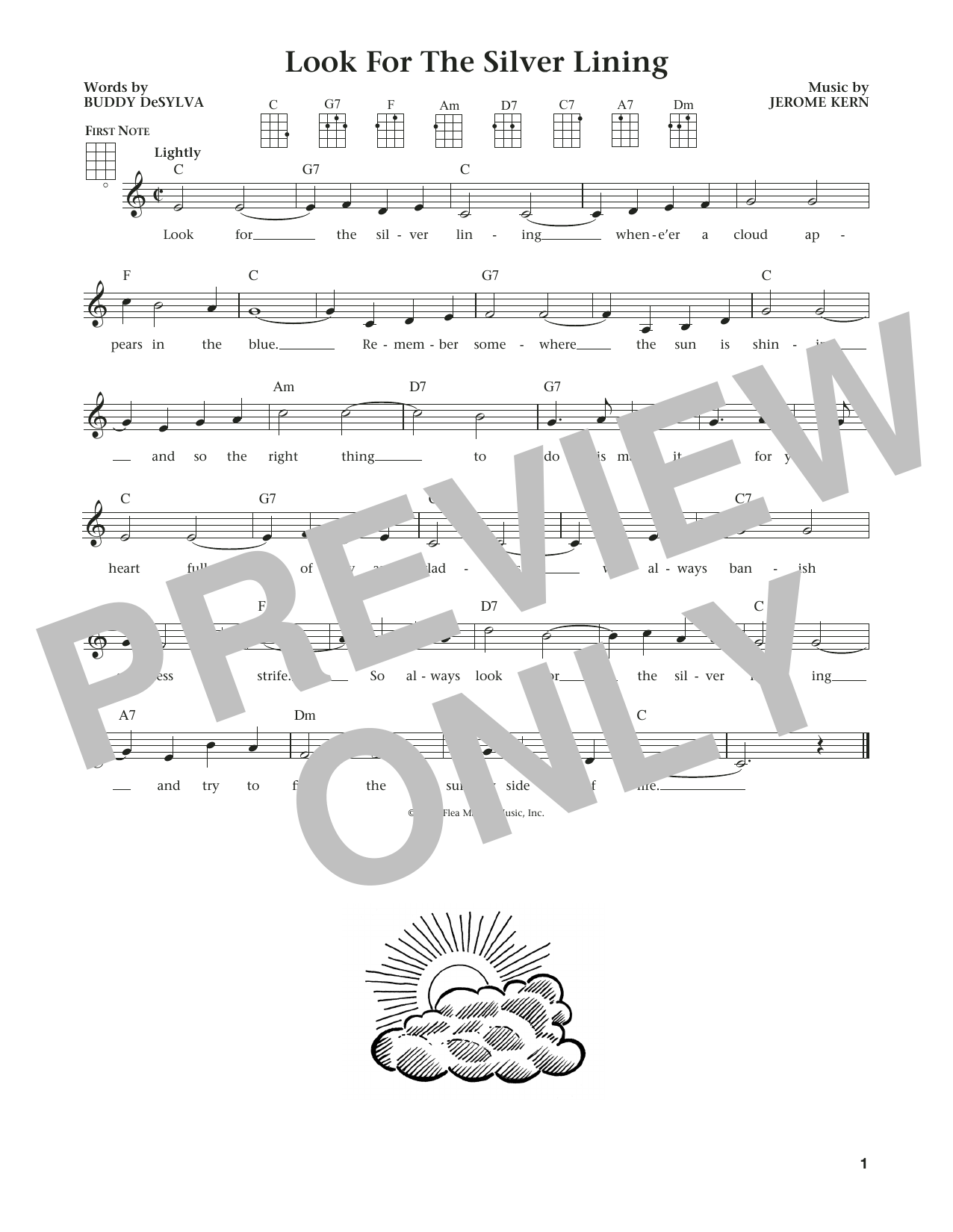Product gallery: Page 1 of 1 Look For The Silver Lining (from The Daily Ukulele) (arr. Liz and Jim Beloff), Jerome Kern