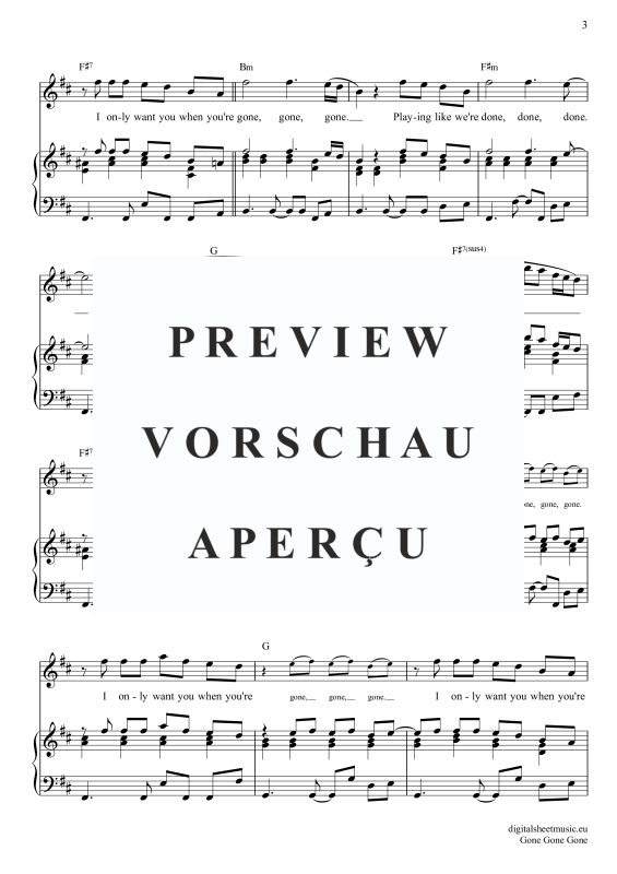 Produktgalerie: Seite 11 von 11 Gone Gone Gone, Guetta, David Swims, Teddy Tones And I, Klavier, Gesang & Akkorde